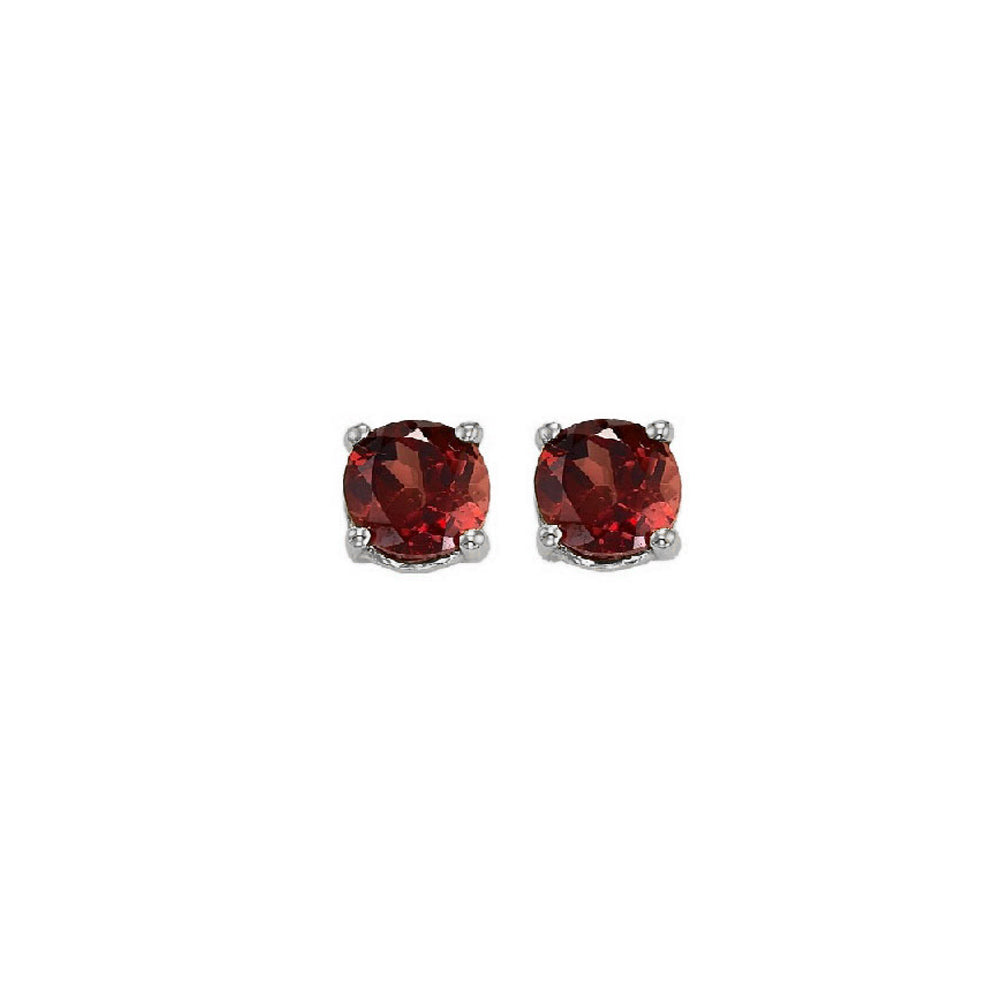 14Kt White Gold Garnet 1/2Ctw Earring