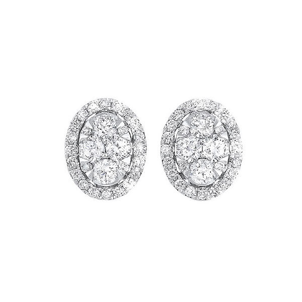 14Kt White Gold Diamond 1/2Ctw Earring