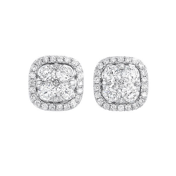 14Kt White Gold Diamond 3/4Ctw Earring