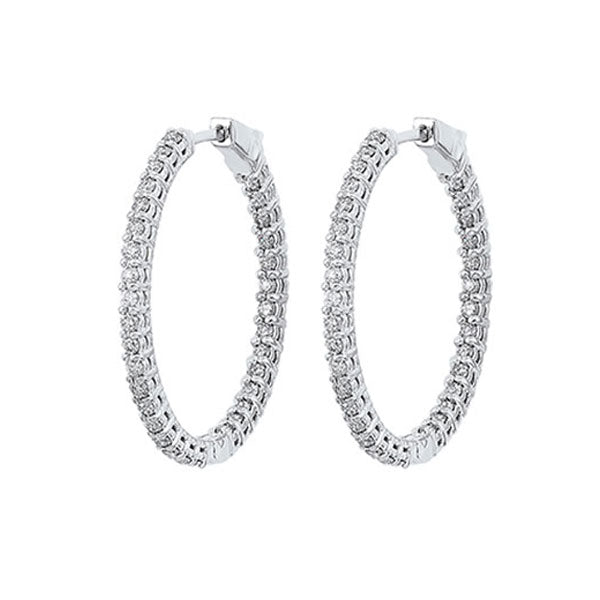 14Kt White Gold Diamond 1Ctw Earring