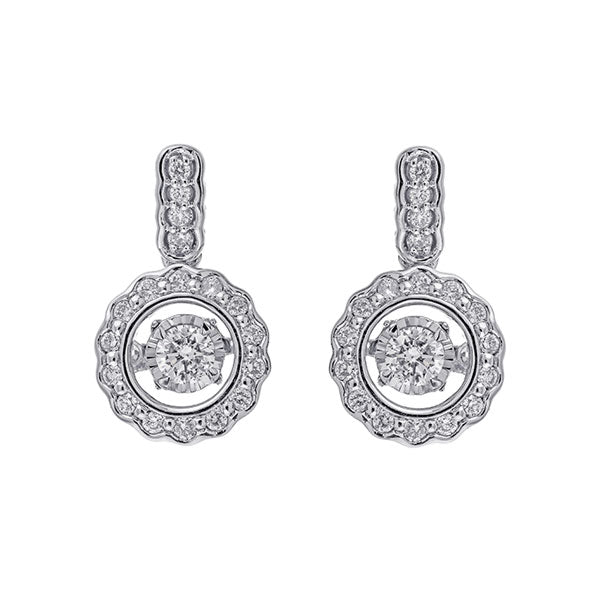 14Kt White Gold Diamond 1/3Ctw Earring