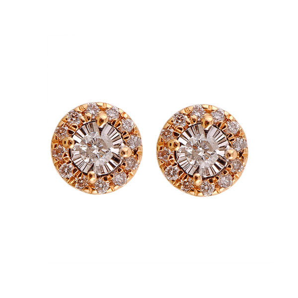 14Kt Yellow Gold Diamond 1/10Ctw Earring