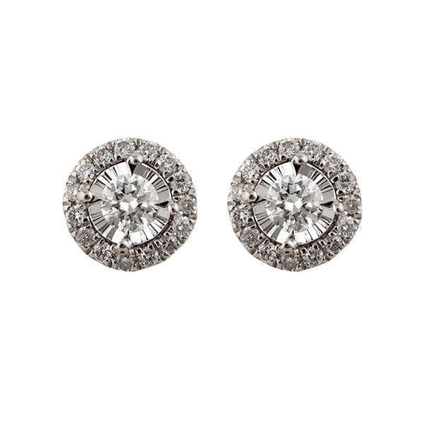 14Kt White Gold Diamond 1/4Ctw Earring
