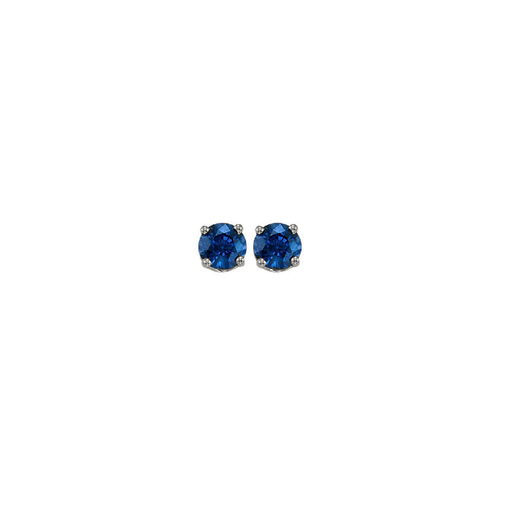 14Kt White Gold Sapphire 1/4Ctw Earring