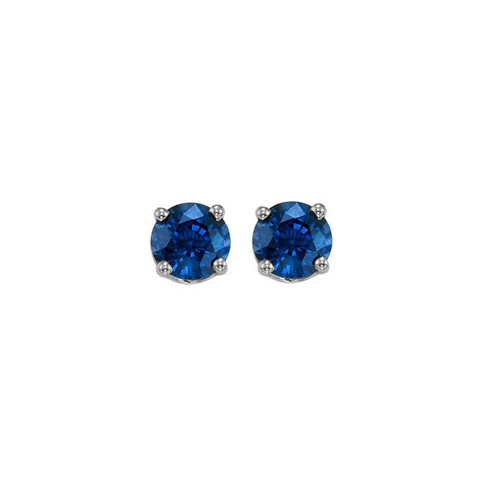 14Kt White Gold Sapphire 5/8Ctw Earring