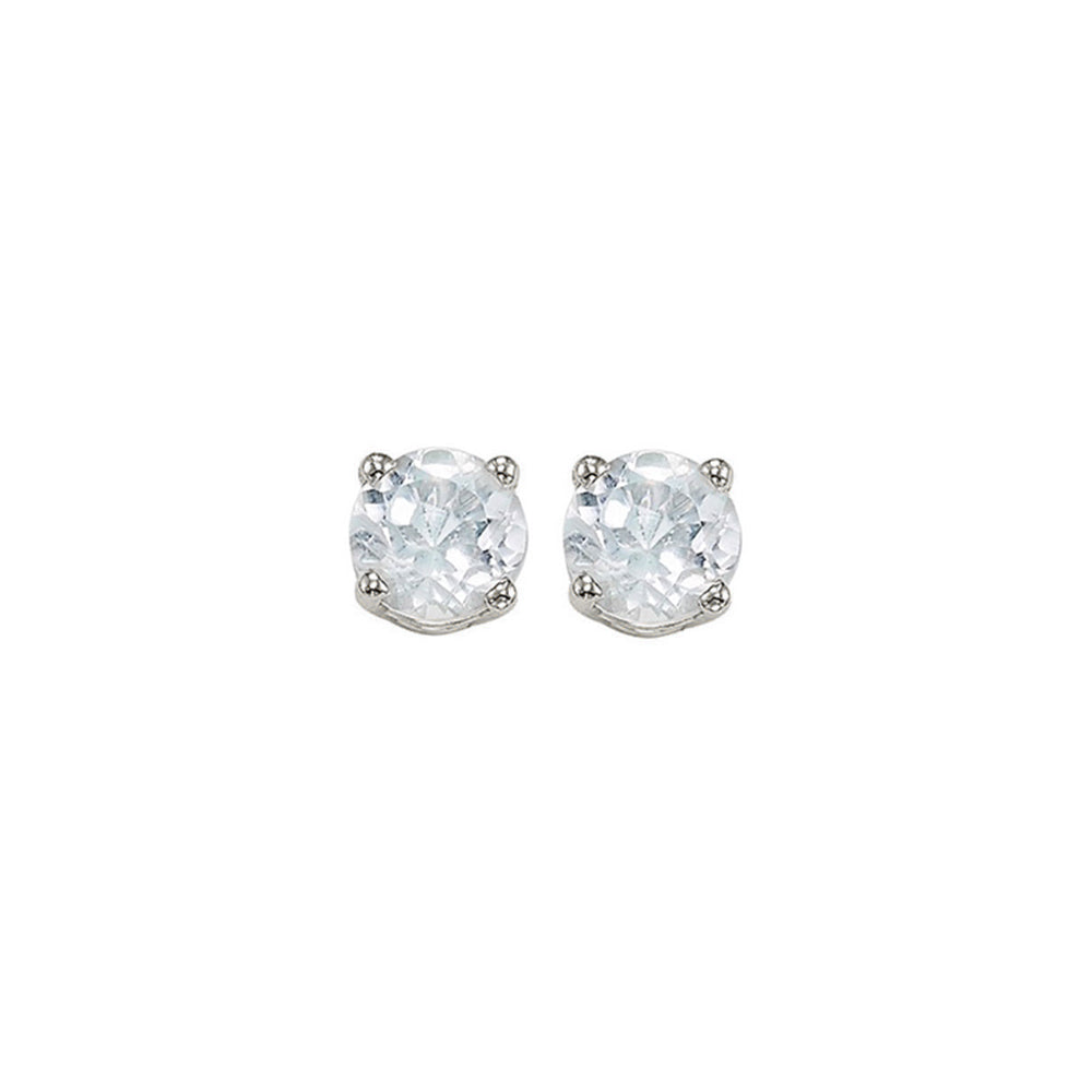14Kt White Gold White Topaz 1/2Ctw Earring