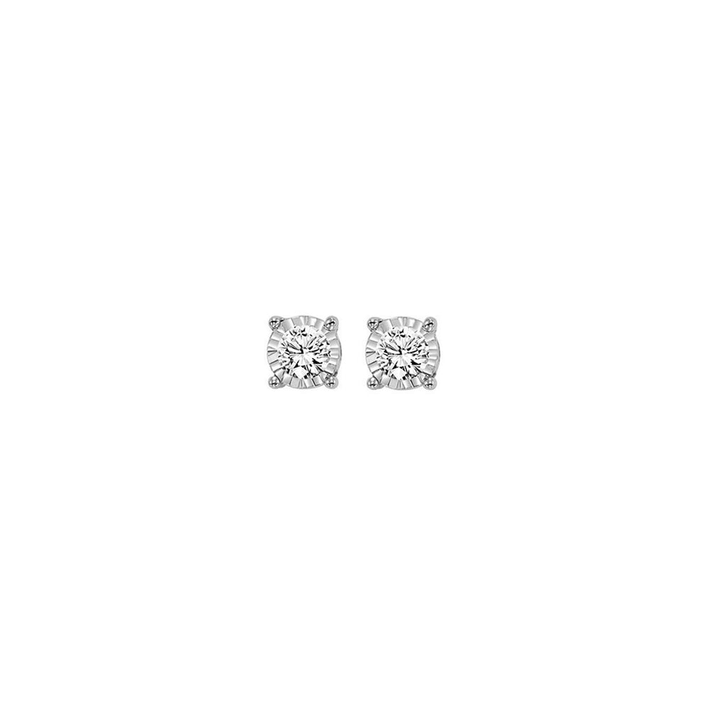 14Kt White Gold Diamond 1/10Ctw Earring
