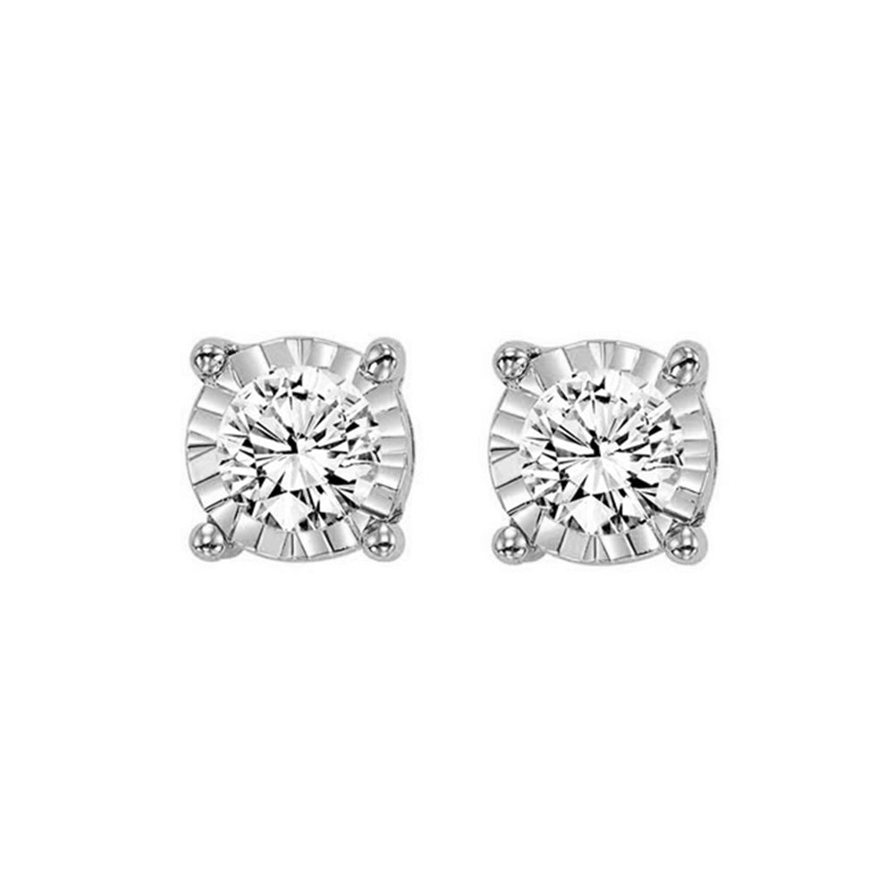 14Kt White Gold Diamond 1Ctw Earring