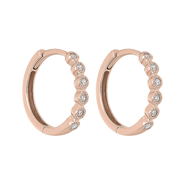 14Kt Rose Gold Diamond 1/8Ctw Earring