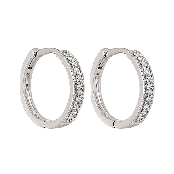 14Kt White Gold Diamond 1/6Ctw Earring