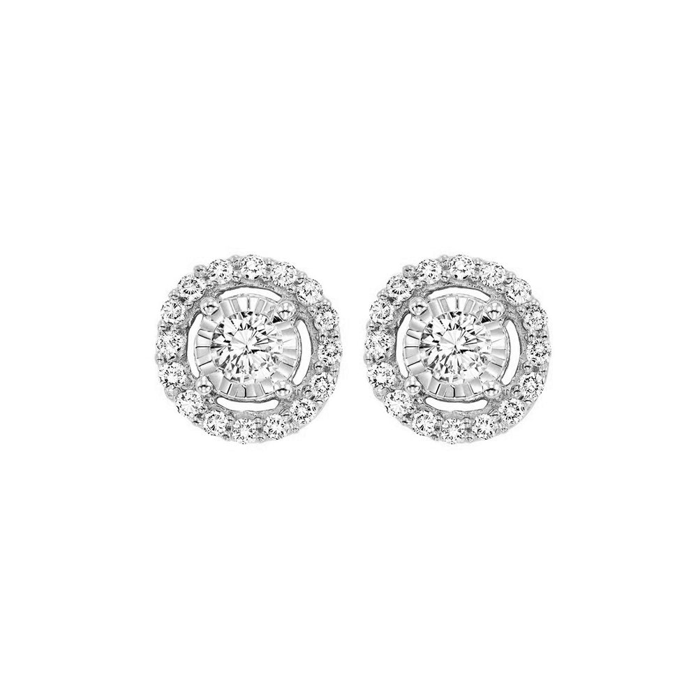 14Kt White Gold Diamond 1Ctw Earring