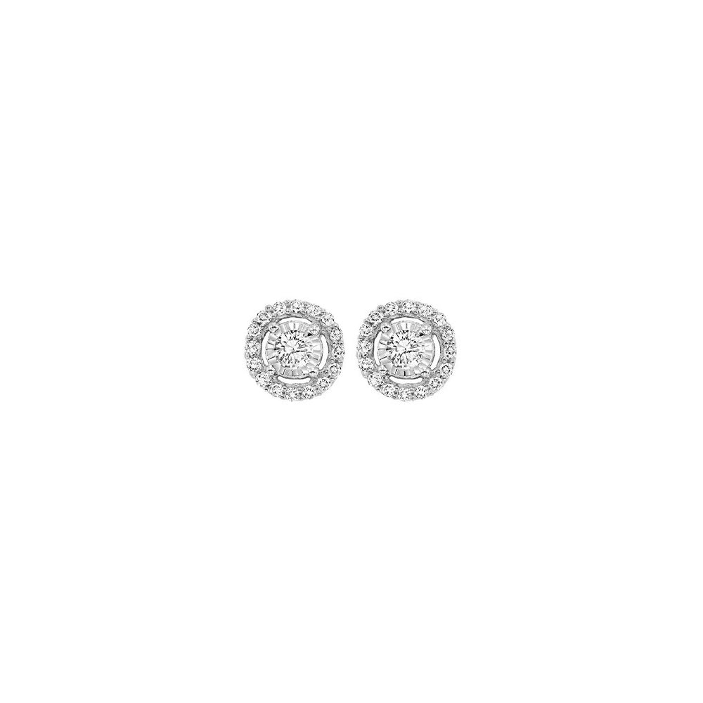 14Kt White Gold Diamond 1/3Ctw Earring