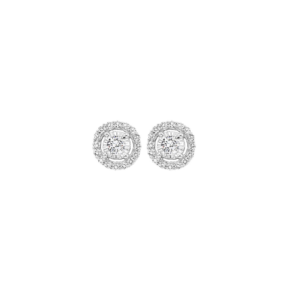 14Kt White Gold Diamond 1/2Ctw Earring