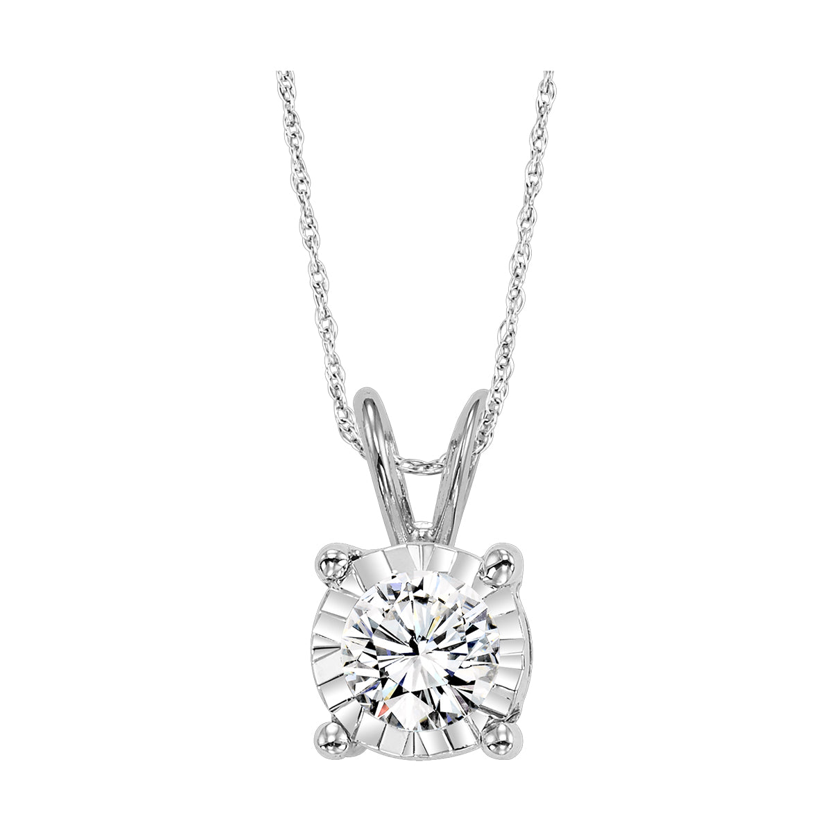 14Kt White Gold Diamond 1Ctw Pendant
