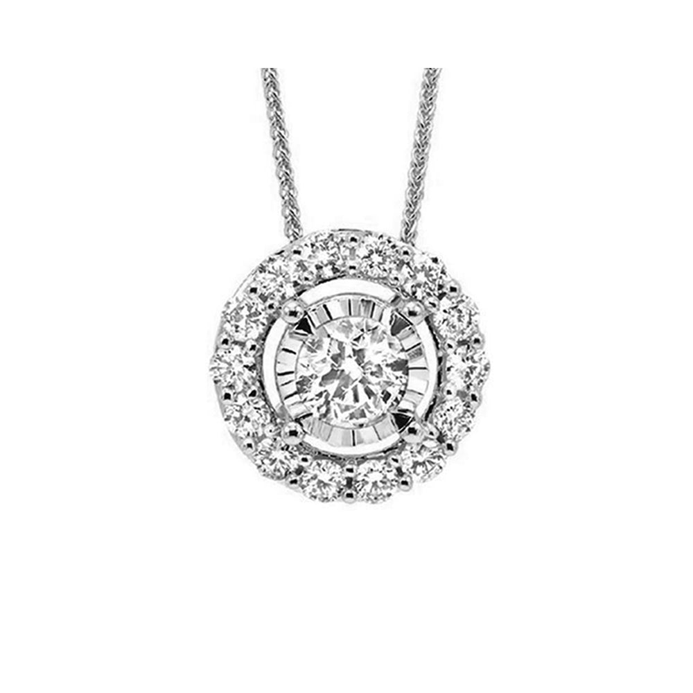 14Kt White Gold Diamond 1/3Ctw Pendant