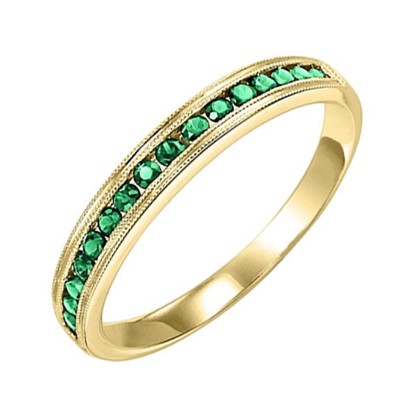 14Kt Yellow Gold Emerald 1/3Ctw Ring