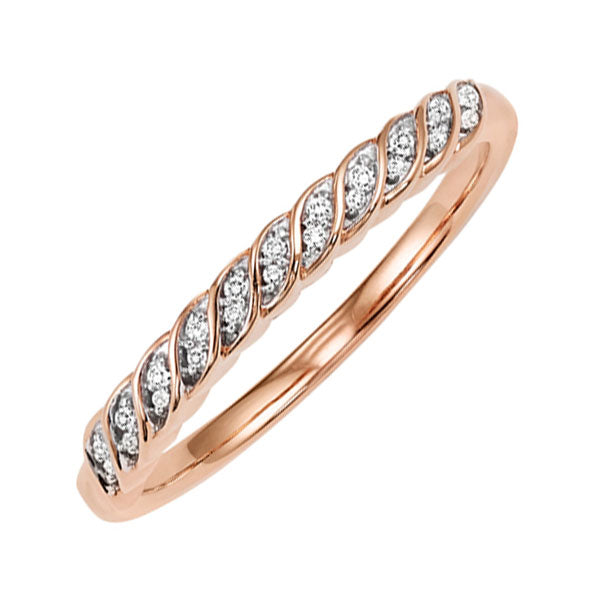 14Kt Rose Gold Diamond 1/20Ctw Ring