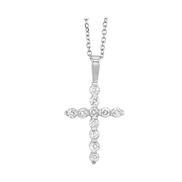 14Kt White Gold Diamond 3/4Ctw Pendant