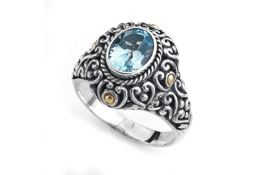 Justina Ring- Blue Topaz