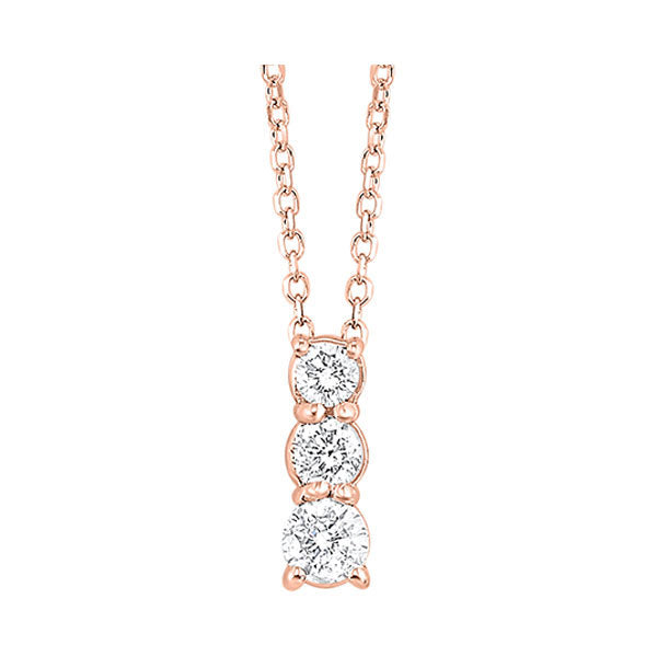 14Kt Rose Gold Diamond 1/4Ctw Pendant