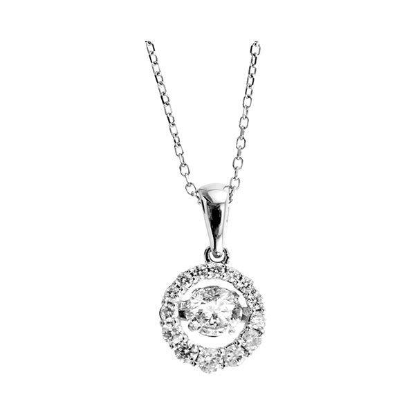 14Kt White Gold Diamond 1/2Ctw Pendant
