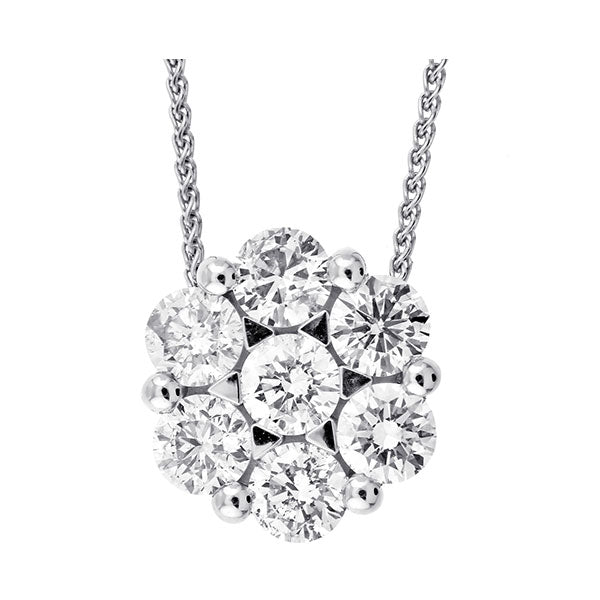 14Kt White Gold Diamond 1Ctw Pendant