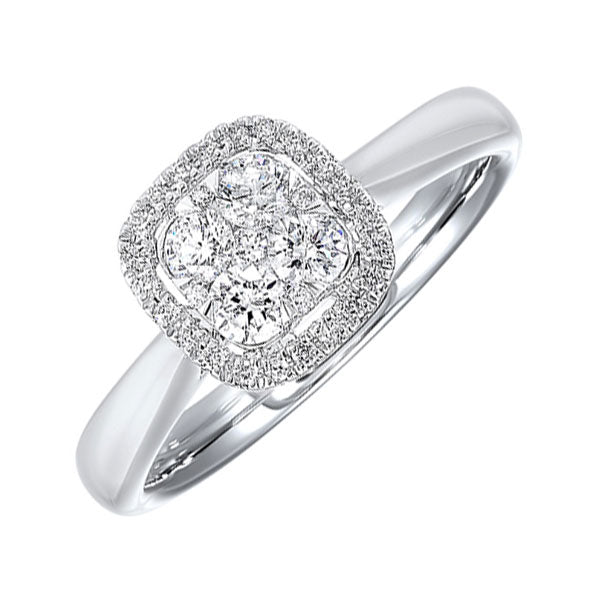 14Kt White Gold Diamond 1/3Ctw Ring