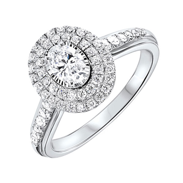 14Kt White Gold Diamond 3/4Ctw Ring