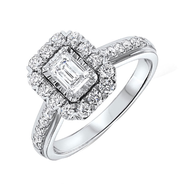 14Kt White Gold Diamond 1 1/10Ctw Ring
