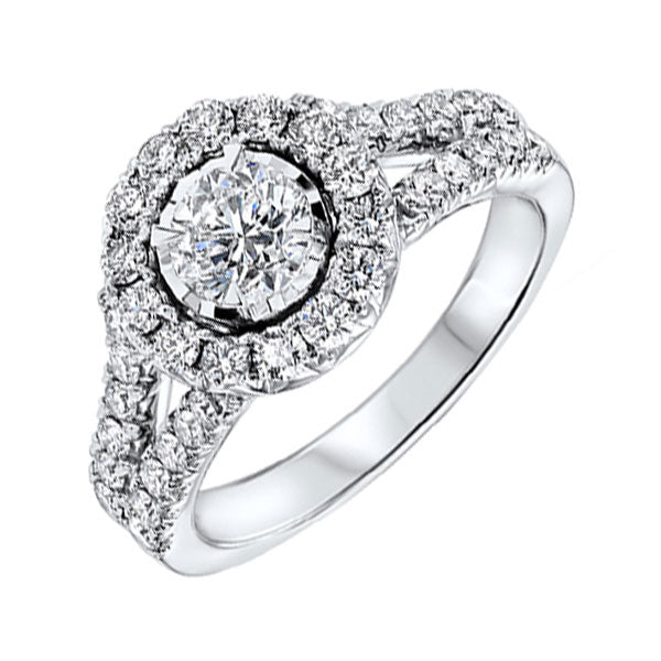 14Kt White Gold Diamond 1 5/8Ctw Ring