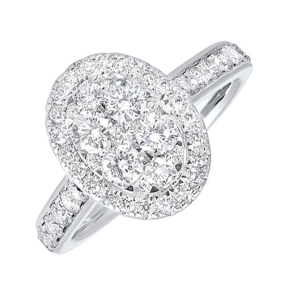 14Kt White Gold Diamond 1 1/6Ctw Ring