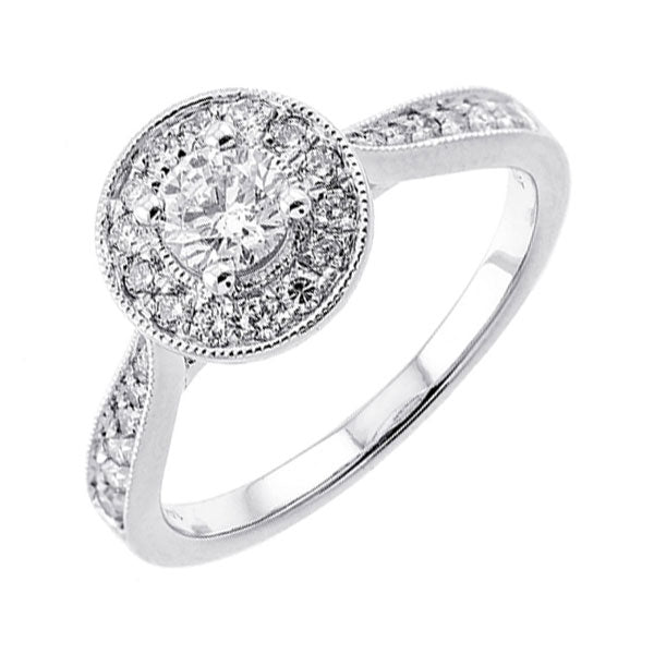14Kt White Gold Diamond 3/4Ctw Ring