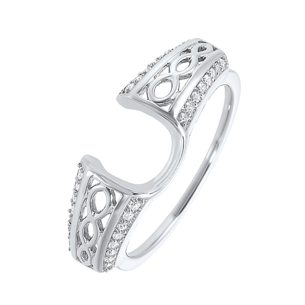14Kt White Gold Diamond 1/6Ctw Ring