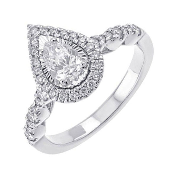 14Kt White Gold Diamond 7/8Ctw Ring