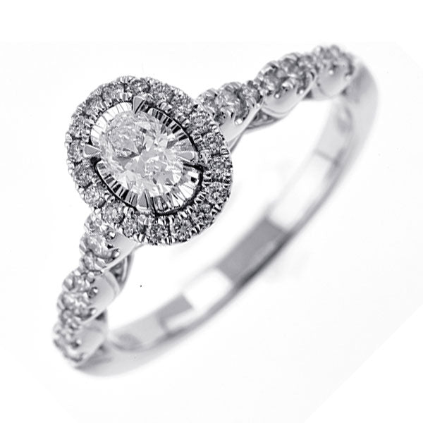 14Kt White Gold Diamond 5/8Ctw Ring