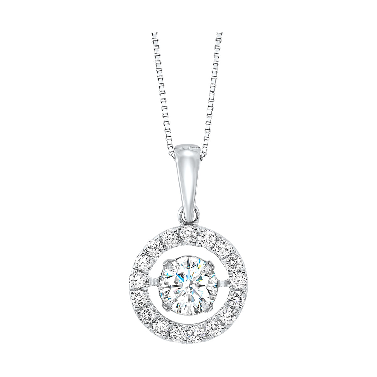 14Kt White Gold Diamond 3/4Ctw Pendant