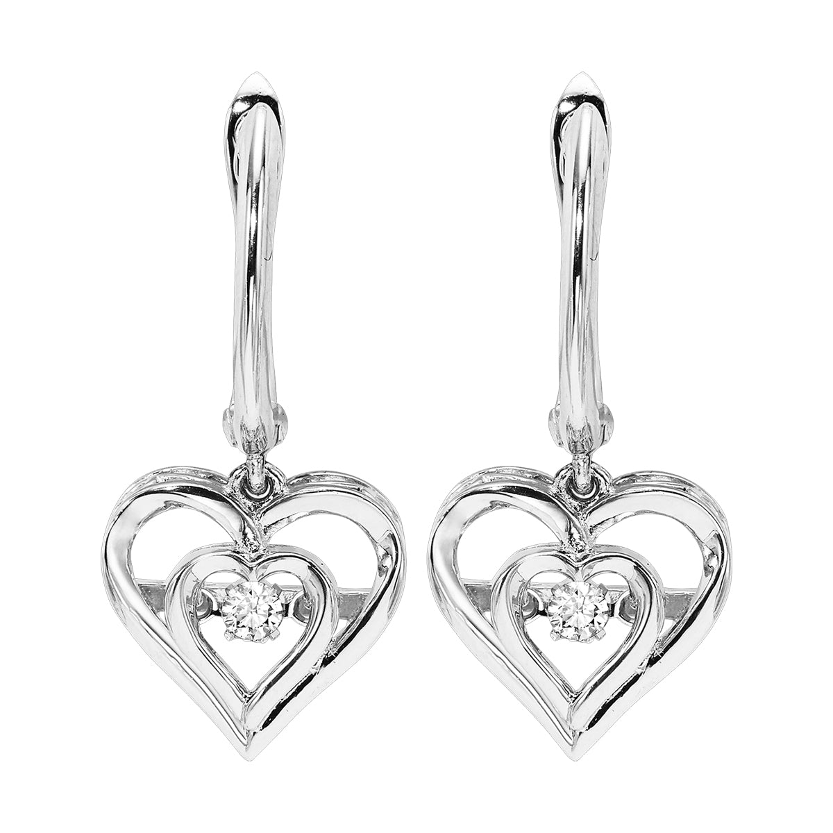 Silver Diamond 1/20Ctw Earring