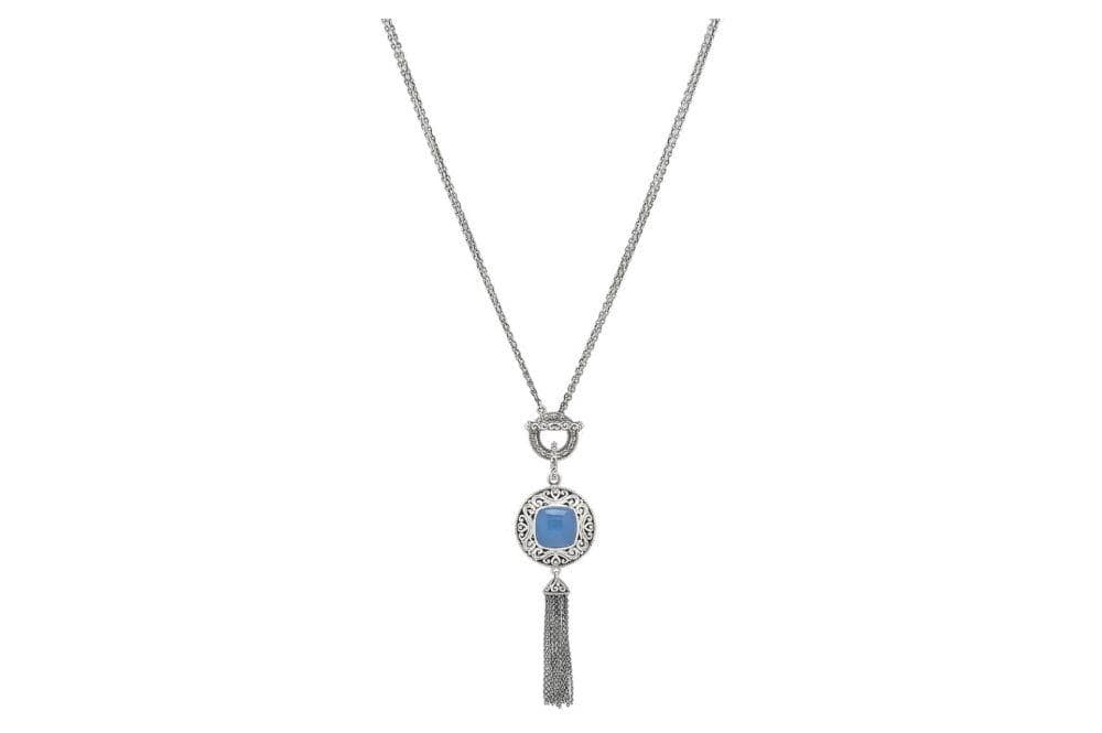Sonora Necklace- Blue Chalcedony