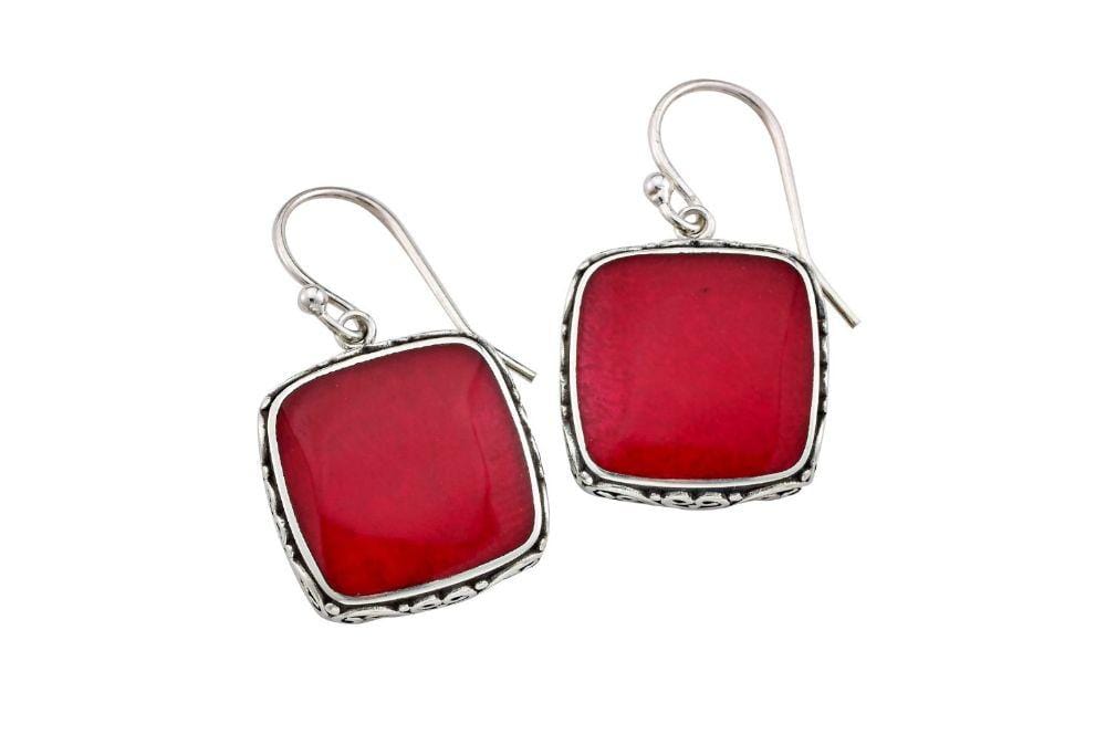Ventana Earrings- Coral