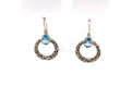 Sacred Circle Earrings- Blue Topaz