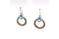Sacred Circle Earrings- Blue Topaz