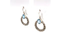 Sacred Circle Earrings- Blue Topaz