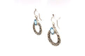Sacred Circle Earrings- Blue Topaz