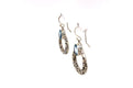 Sacred Circle Earrings- Blue Topaz