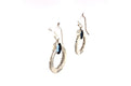 Sacred Circle Earrings- Blue Topaz