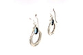 Sacred Circle Earrings- Blue Topaz