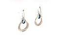 Sacred Circle Earrings- Blue Topaz