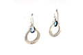 Sacred Circle Earrings- Blue Topaz