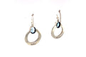 Sacred Circle Earrings- Blue Topaz