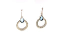 Sacred Circle Earrings- Blue Topaz